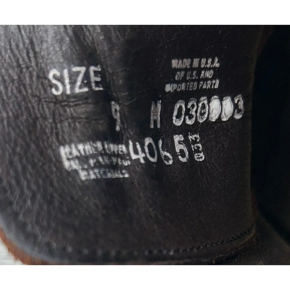 H S TRASK‎ Mens Saddle Shoes Brown Leather Lace Up Oxfords Size 9
